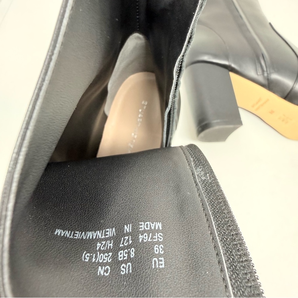 New Stuart Weitzman Renegade Ankle Bootie Black Leather Sz 8.5 - Picture 13 of 13